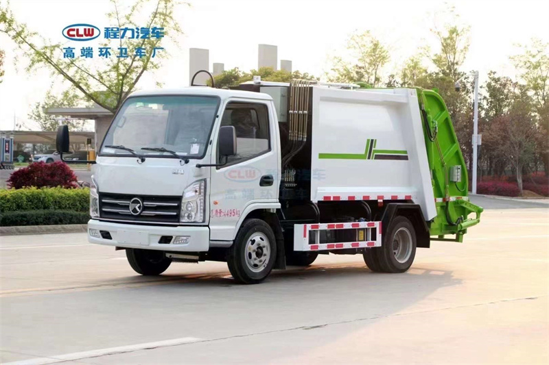 國(guó)六凱馬4方藍(lán)牌壓縮垃圾車(chē)
