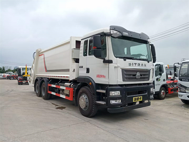重汽汕德卡后雙橋18-22立方壓縮式垃圾車(chē)