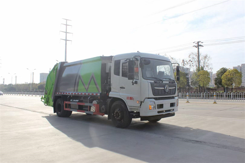 東風(fēng)天錦油電混合兩用15方壓縮垃圾車(chē)