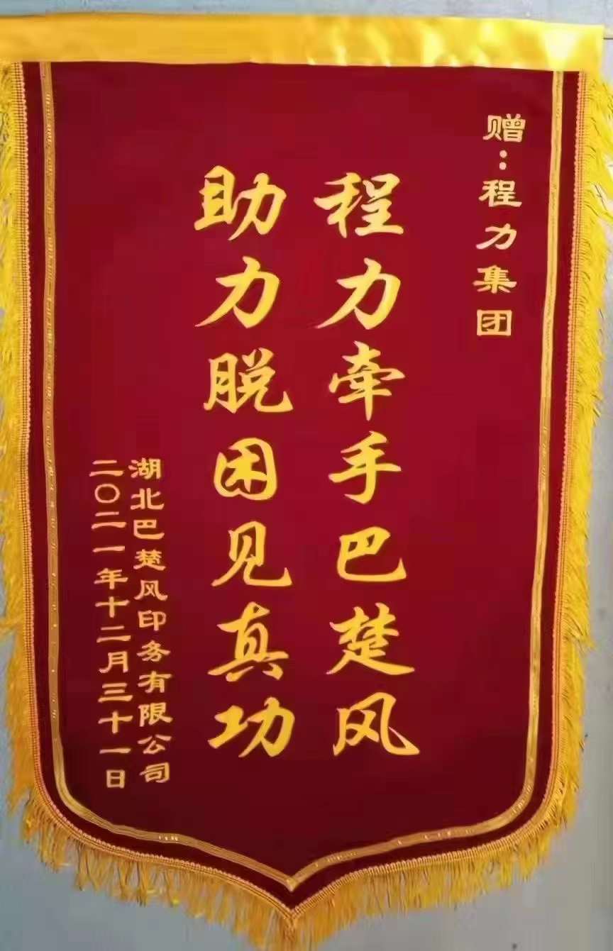 程力集團精準(zhǔn)扶貧收獲“五聯(lián)五幫精準(zhǔn)扶貧”感謝信和錦旗